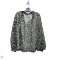 Top Long Sleeve By Ava & Viv In Black & Cream, Size: 1x