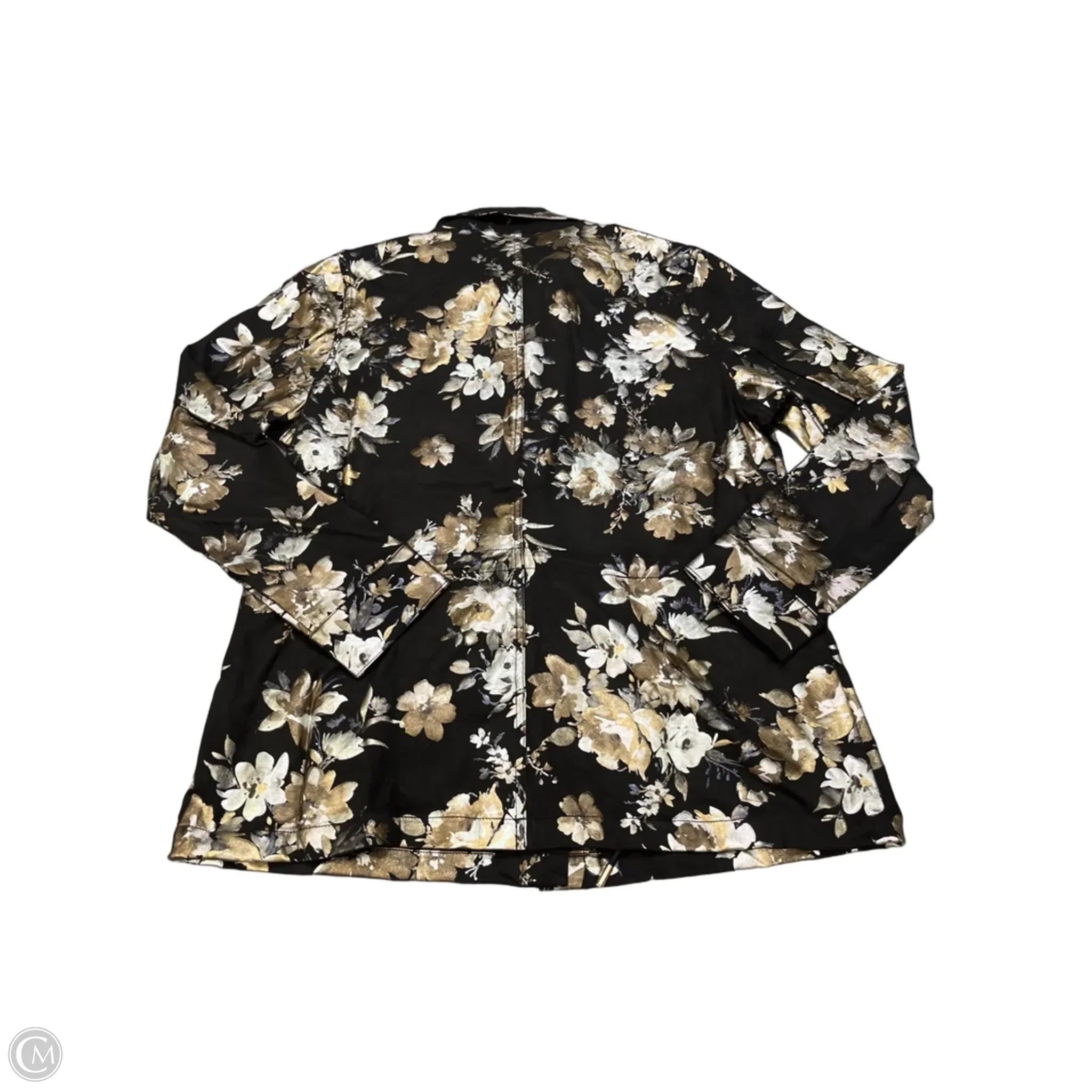 Jacket Moto By Boston Proper In Floral Print, Size: Xl