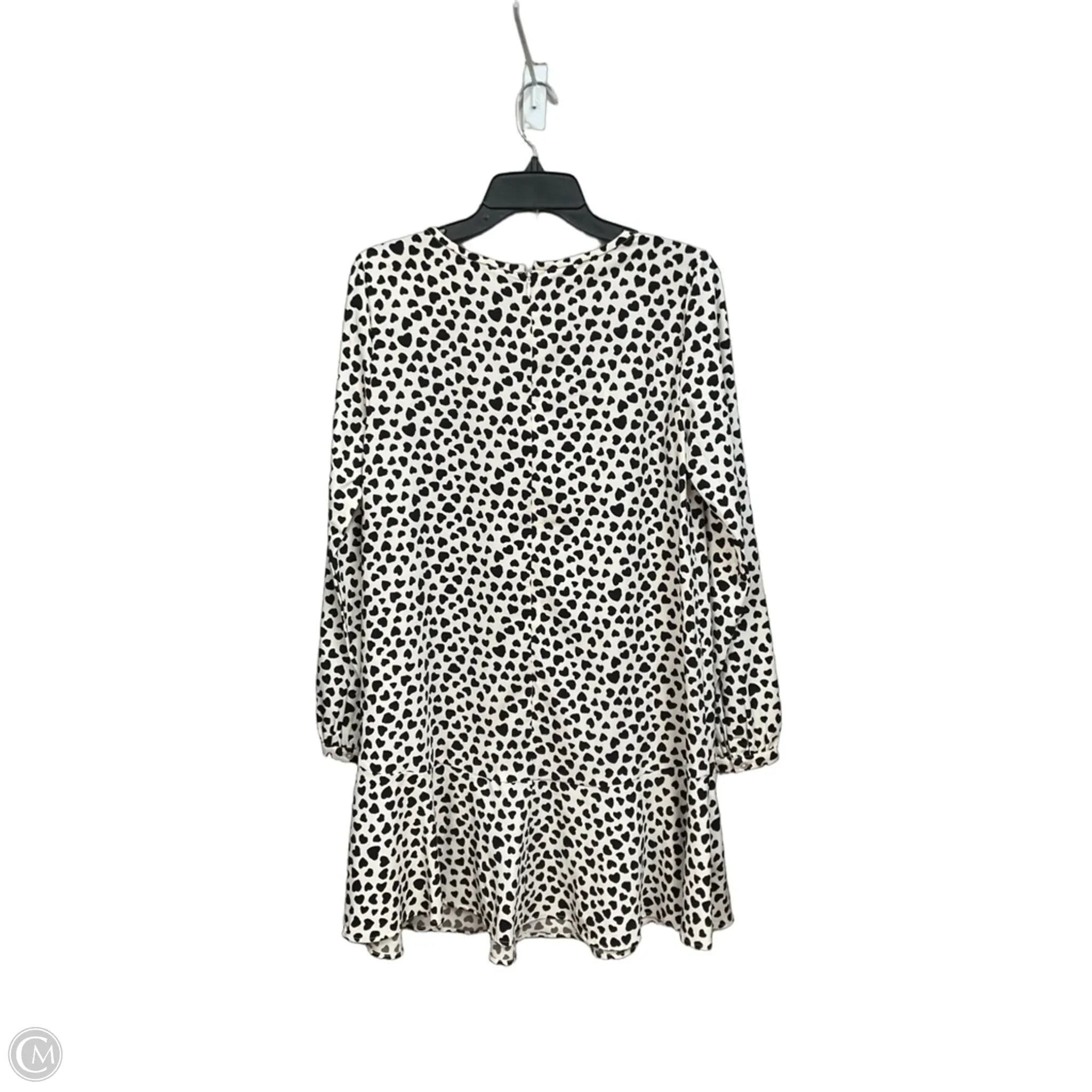 Tunic Long Sleeve By Loft In Black & Cream, Size: S