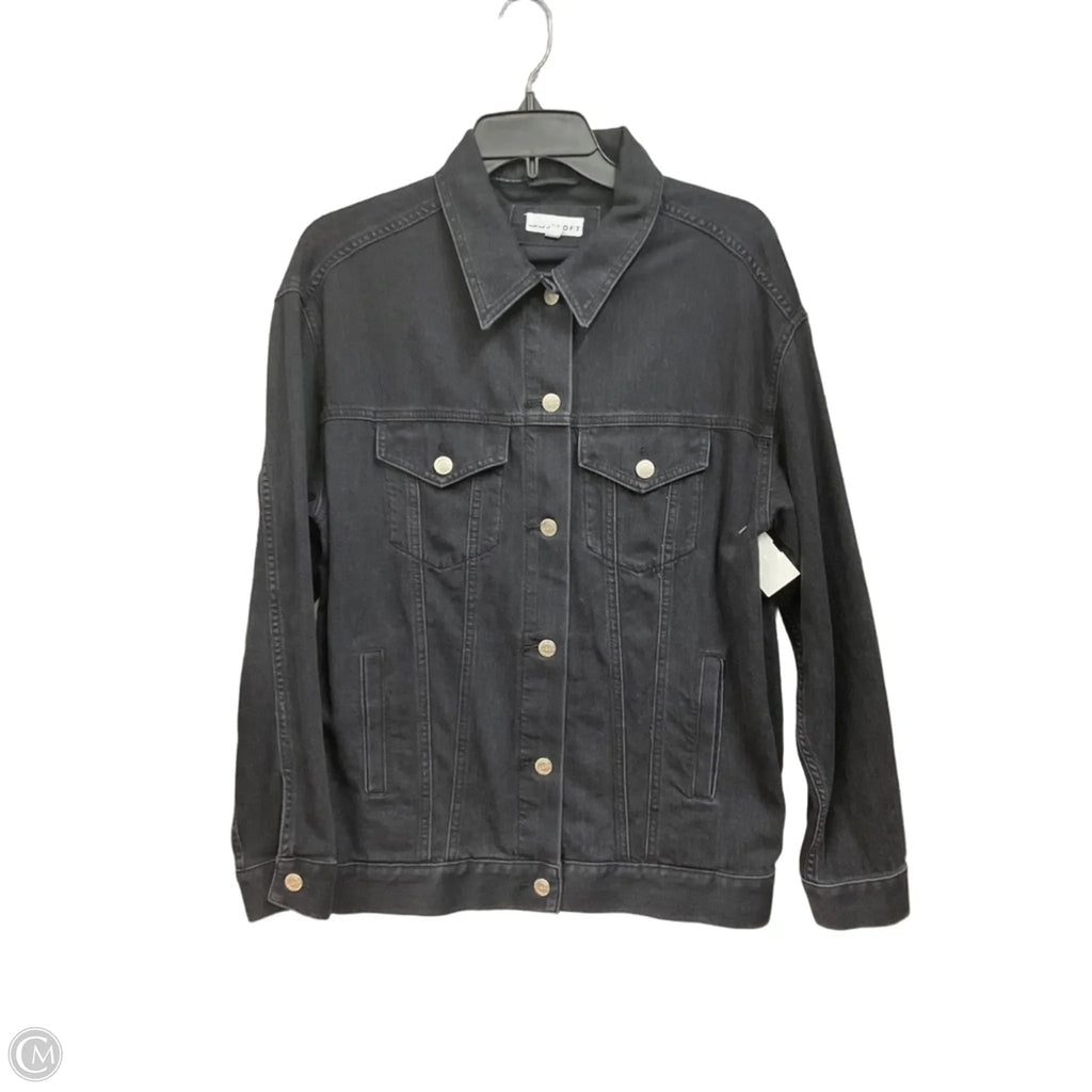 Jacket Denim By Loft In Black, Size: Xxs