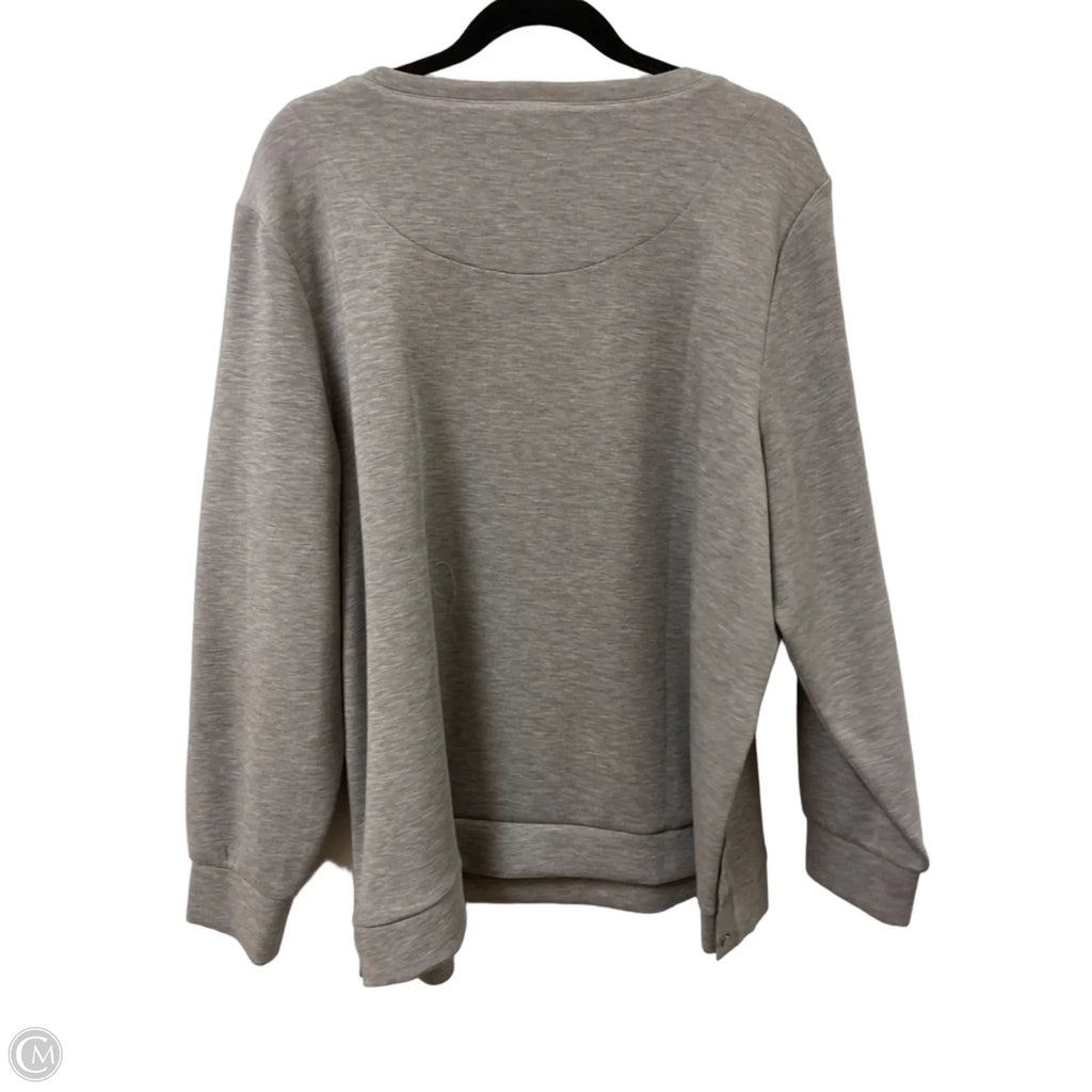 Sweater By Chicos In Grey, Size: 1x