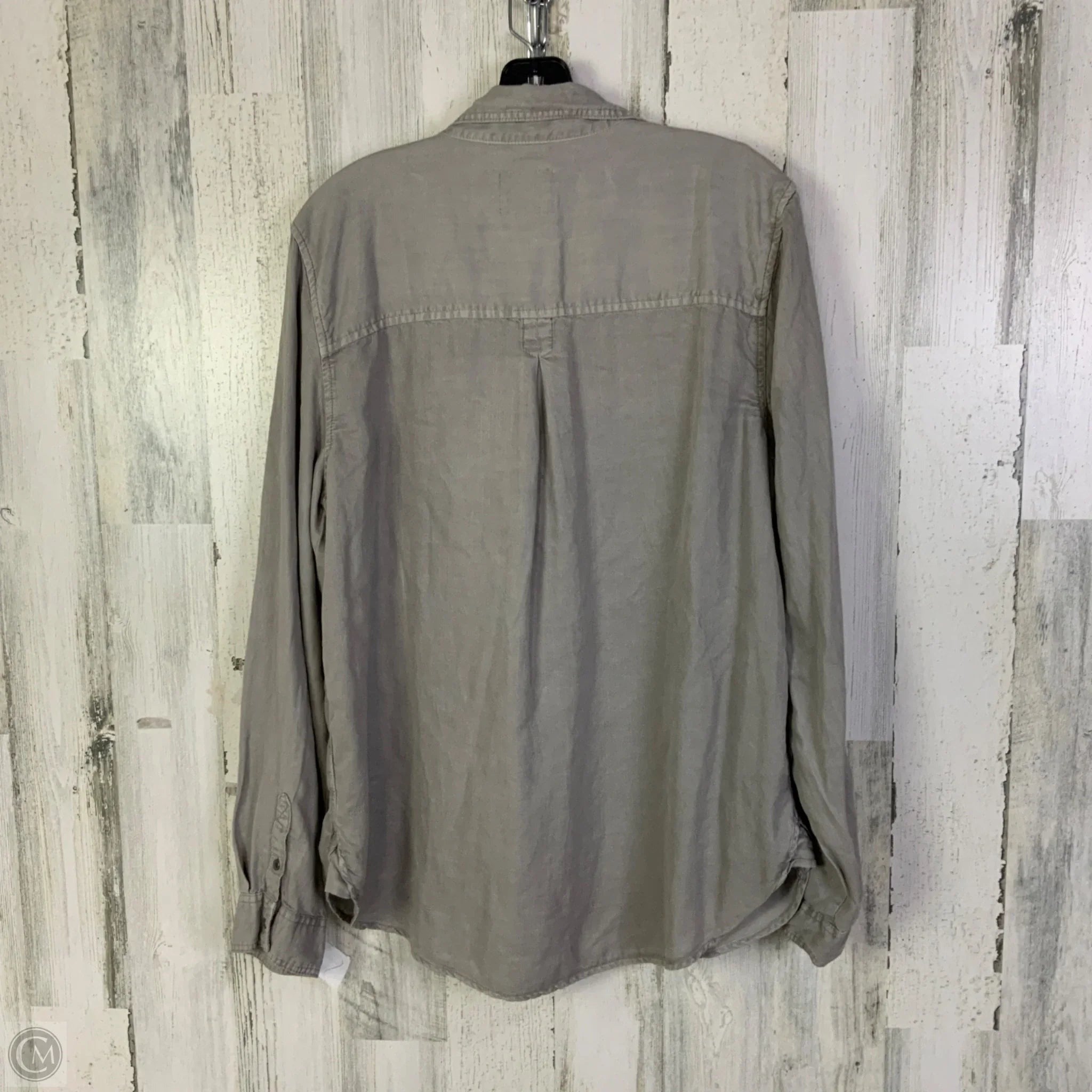 Top Long Sleeve By American Eagle In Grey, Size: L