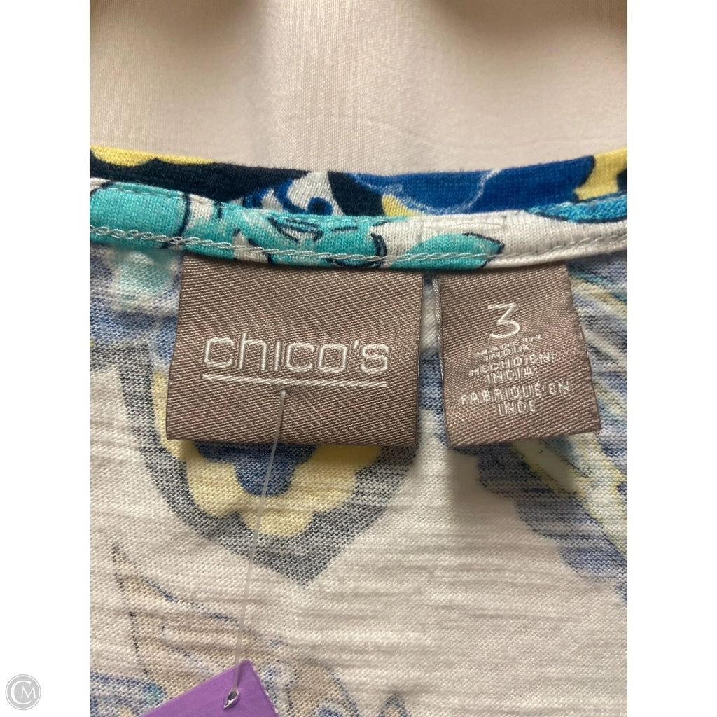 Top Short Sleeve By Chicos In Blue, Size: Xl