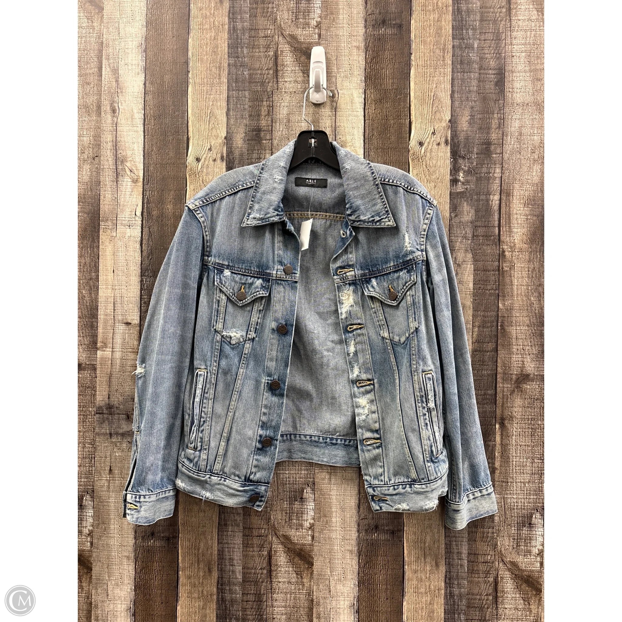 Jacket Denim By Able In Blue Denim, Size: S