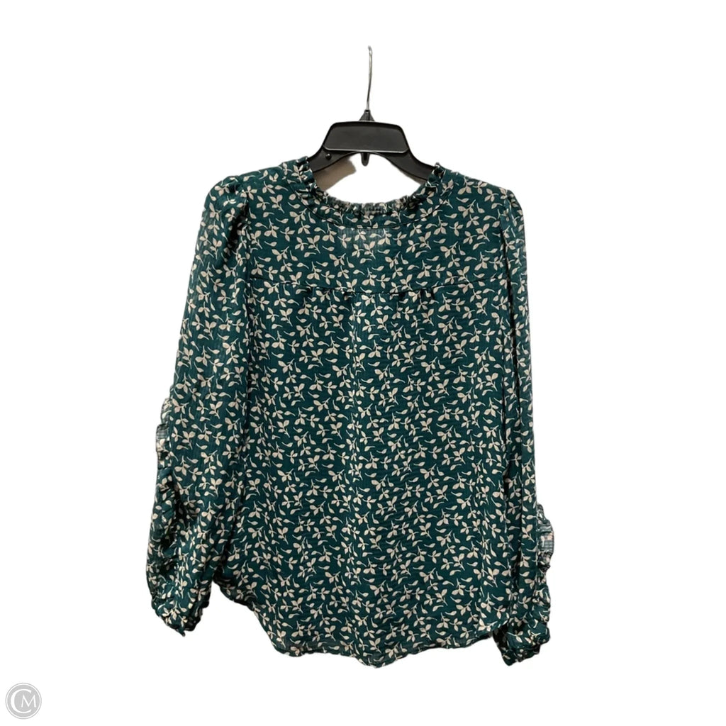 Top Long Sleeve By Loft In Green, Size: L