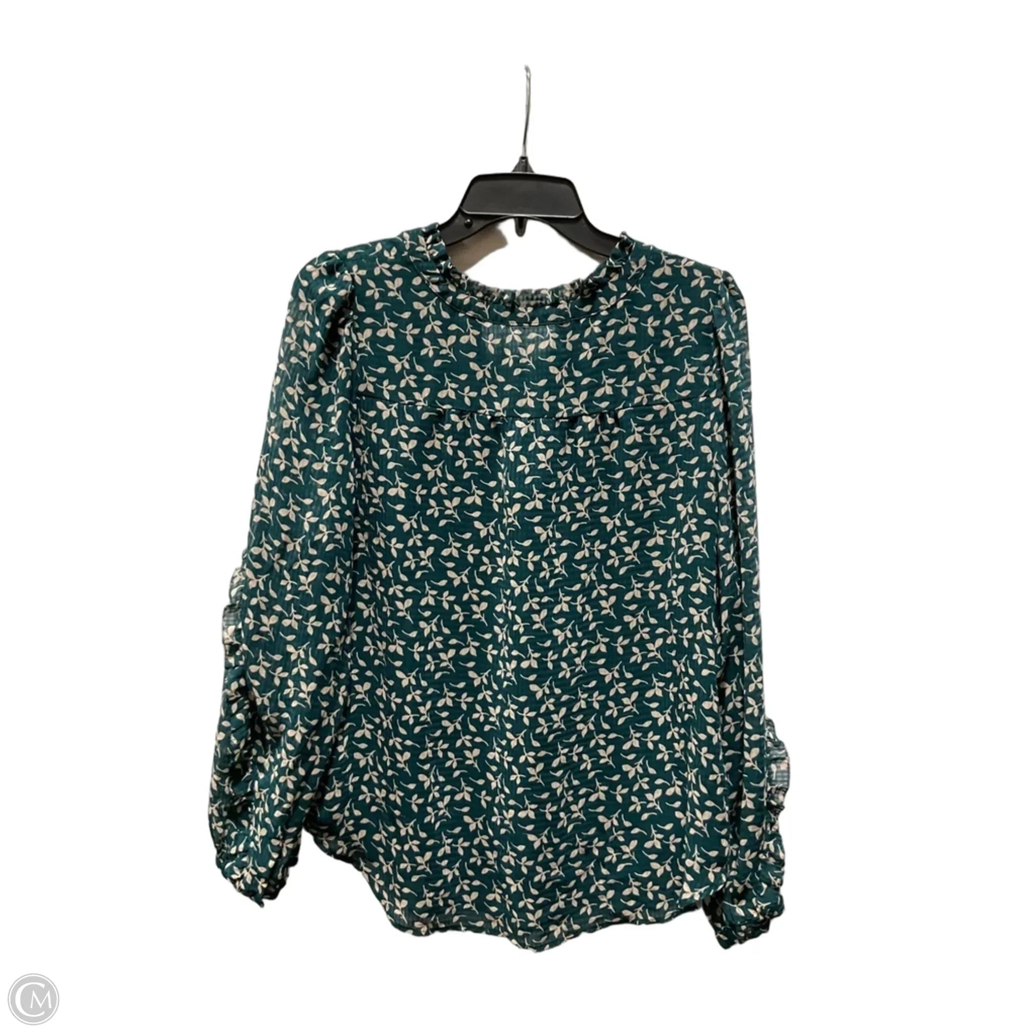 Top Long Sleeve By Loft In Green, Size: L