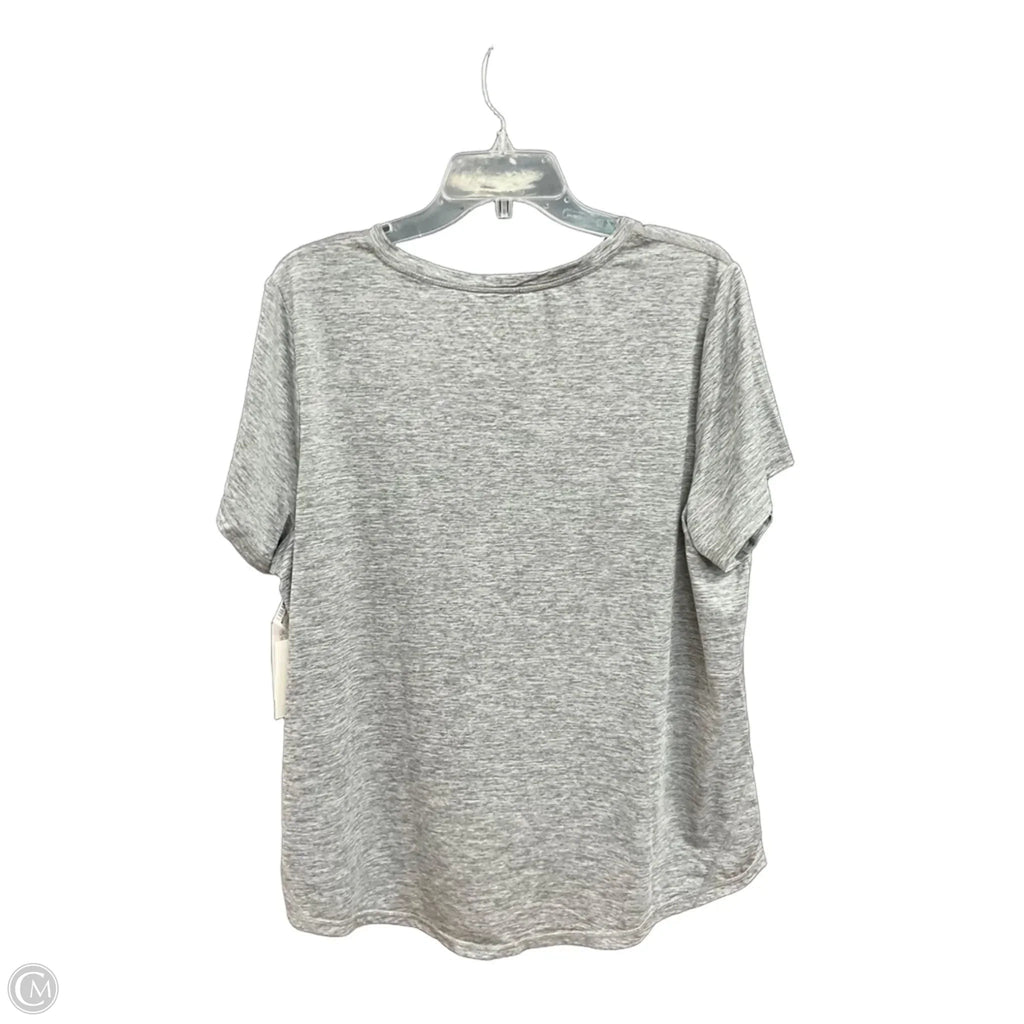 Athletic Top Short Sleeve By Xersion In Grey, Size: 1x