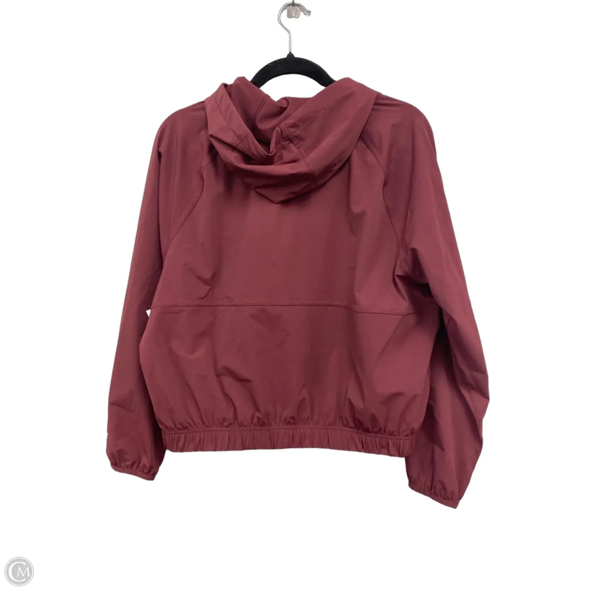 Athletic Jacket By Fabletics In Maroon, Size: S