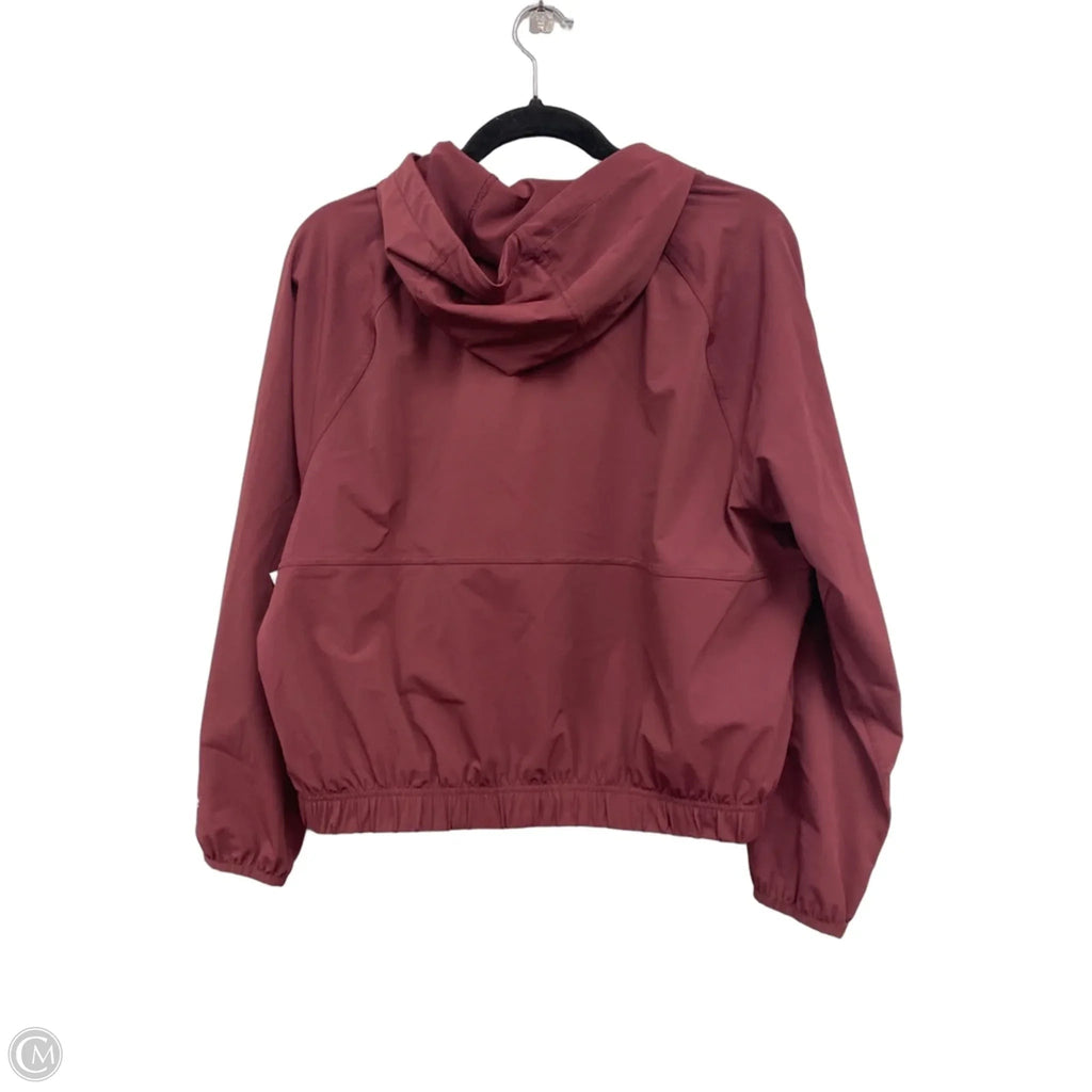 Athletic Jacket By Fabletics In Maroon, Size: S