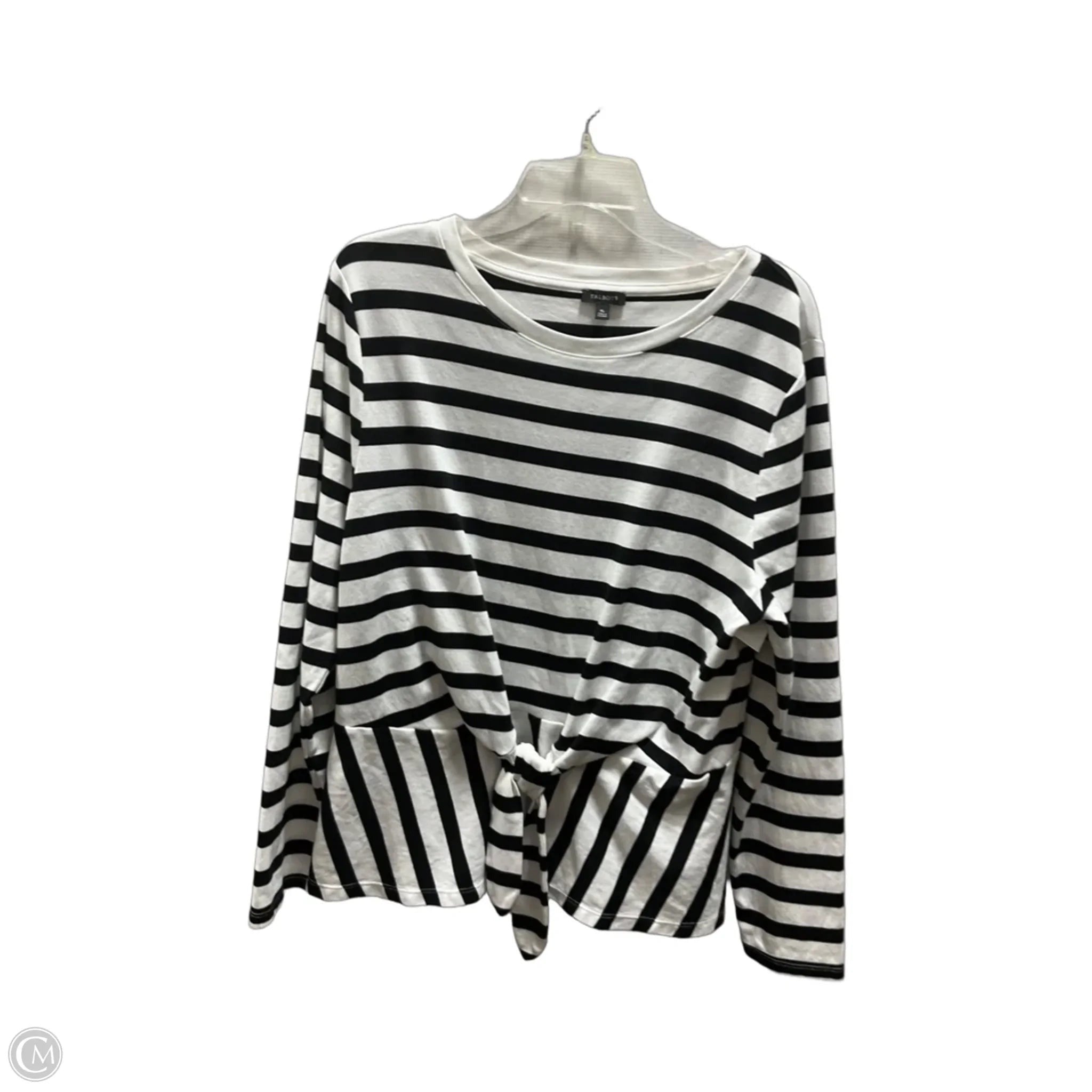 Top Long Sleeve By Talbots In Striped Pattern, Size: Xl