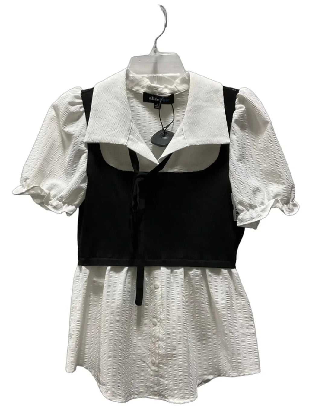 Top Short Sleeve By Alice Blue In Black & White, Size: S