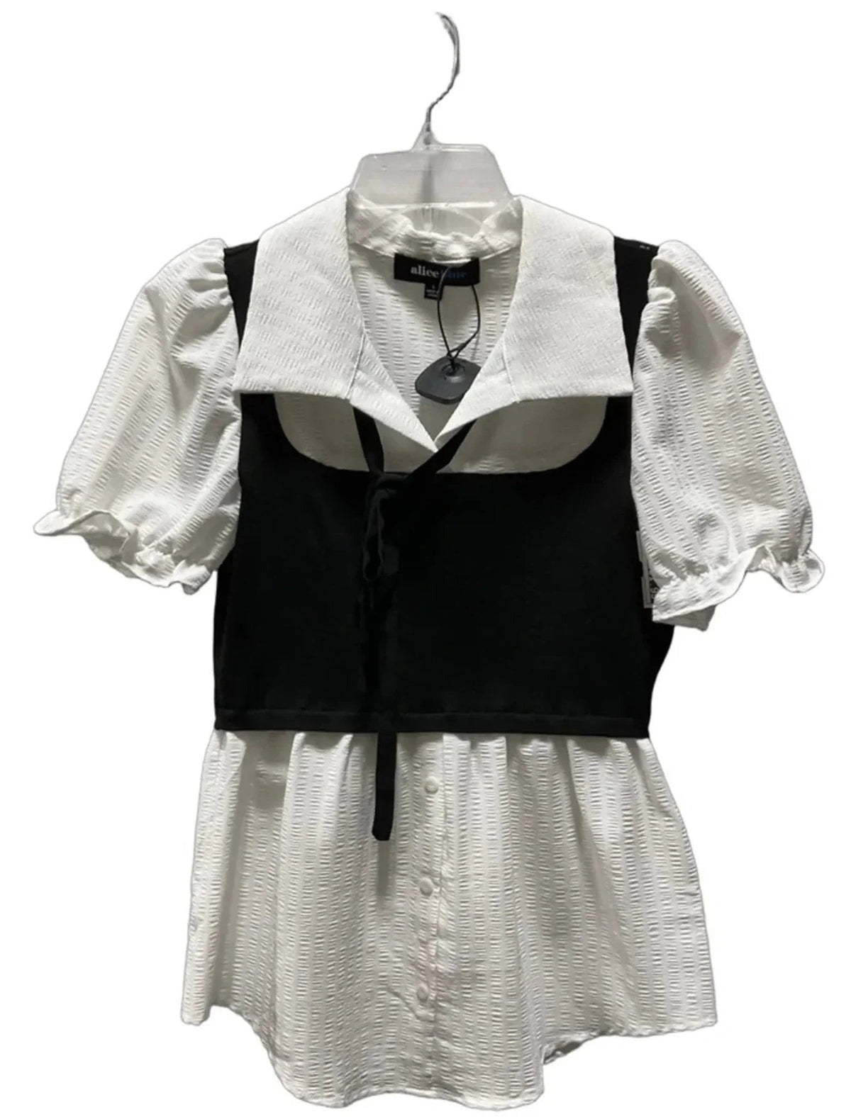 Top Short Sleeve By Alice Blue In Black & White, Size: S