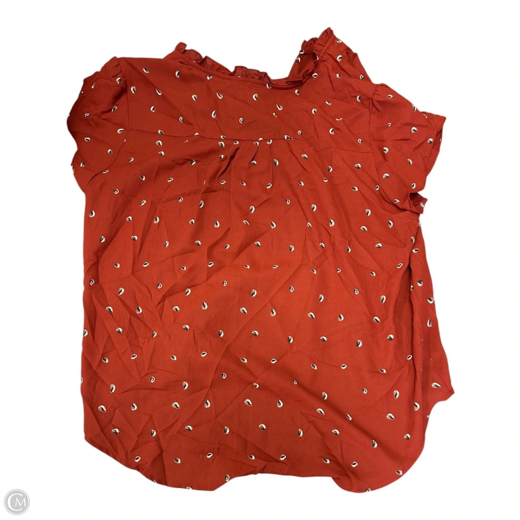 Top Short Sleeve By 41 Hawthorn In Orange, Size: Xxl
