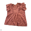 Top Short Sleeve By Nicole Miller In Mauve, Size: S