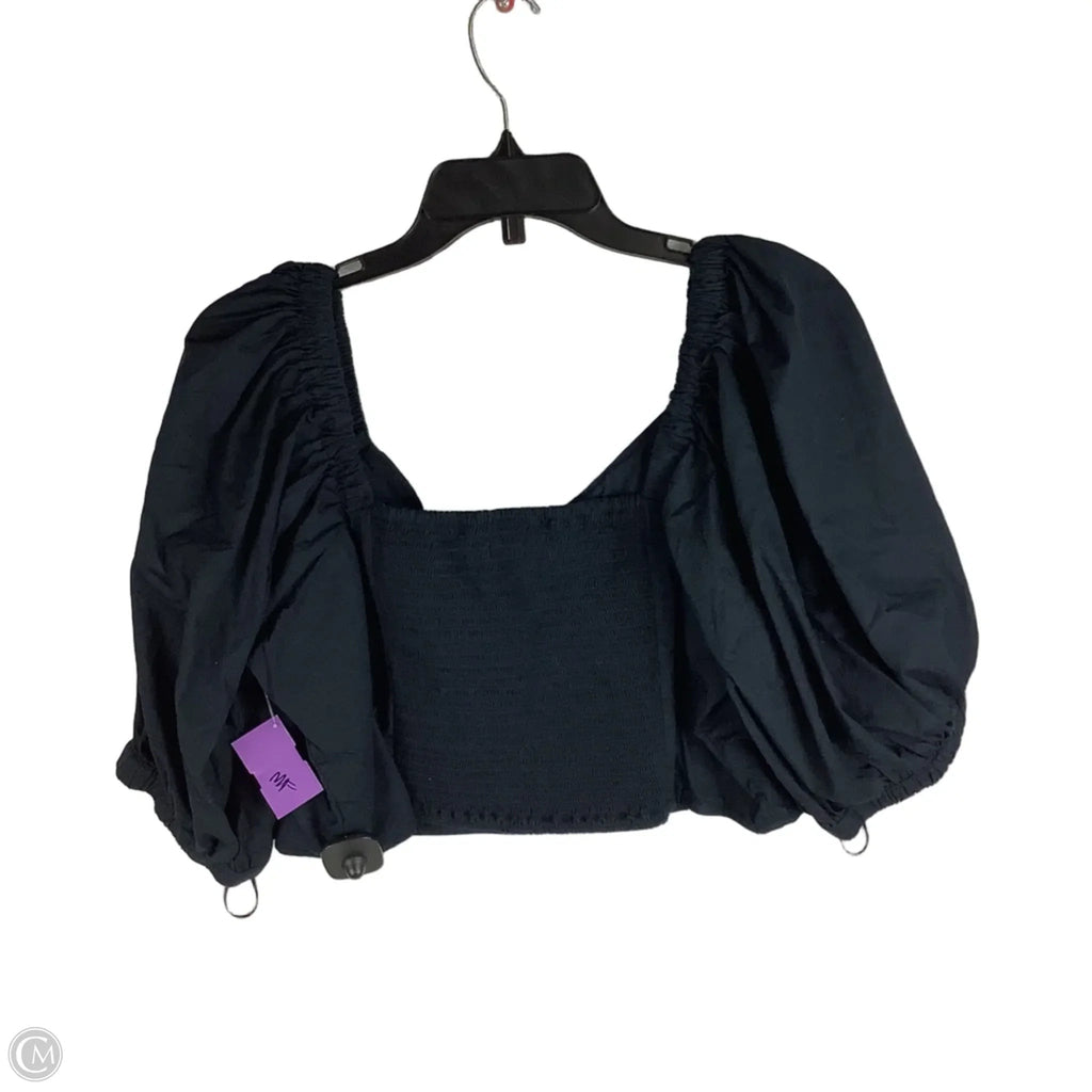 Top Short Sleeve By Abercrombie And Fitch In Black, Size: Xl