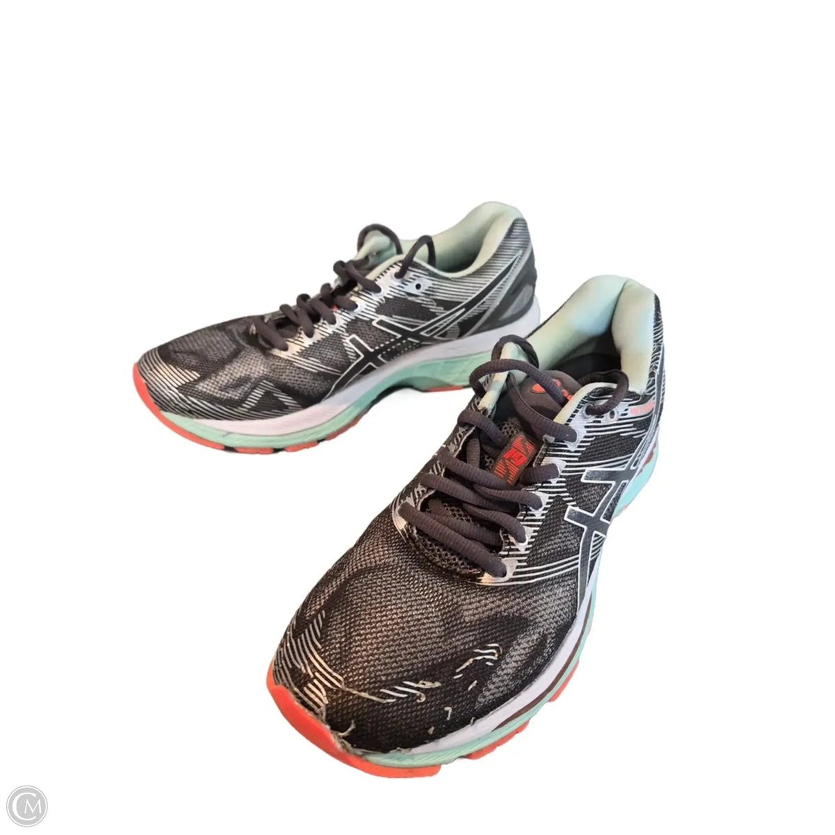 Shoes Athletic By Asics In Green & Grey, Size: 8