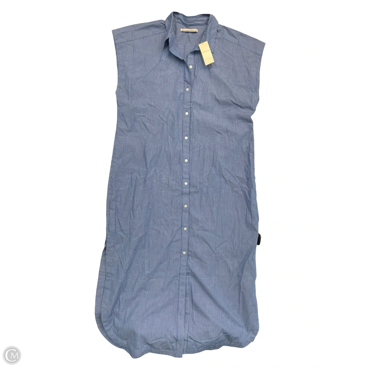 Dress Casual Maxi By Abercrombie And Fitch In Blue & White, Size: L