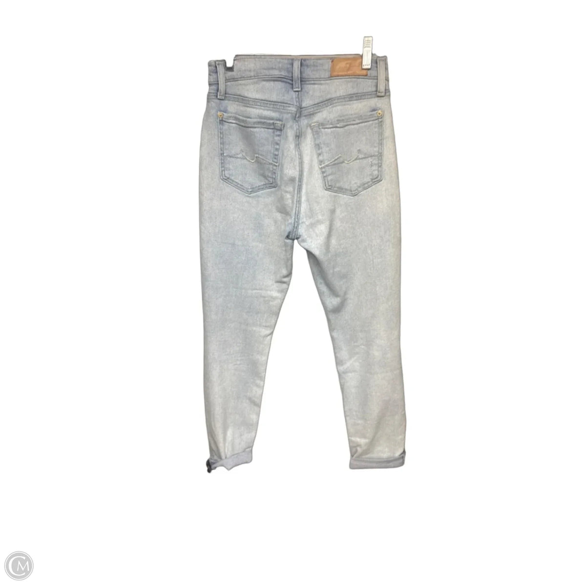Jeans Straight By 7 For All Mankind In Blue Denim, Size: 0