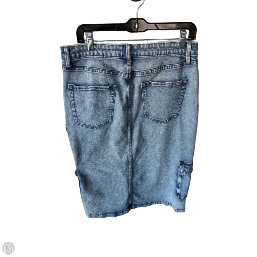 Skirt Midi By Wild Fable In Blue Denim, Size: 12