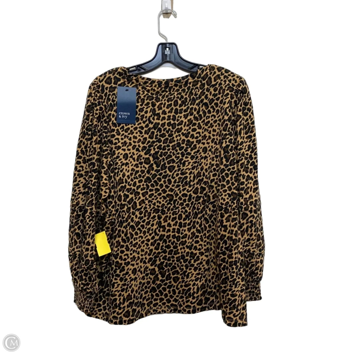 Top Long Sleeve By Crown And Ivy In Animal Print, Size: 2x