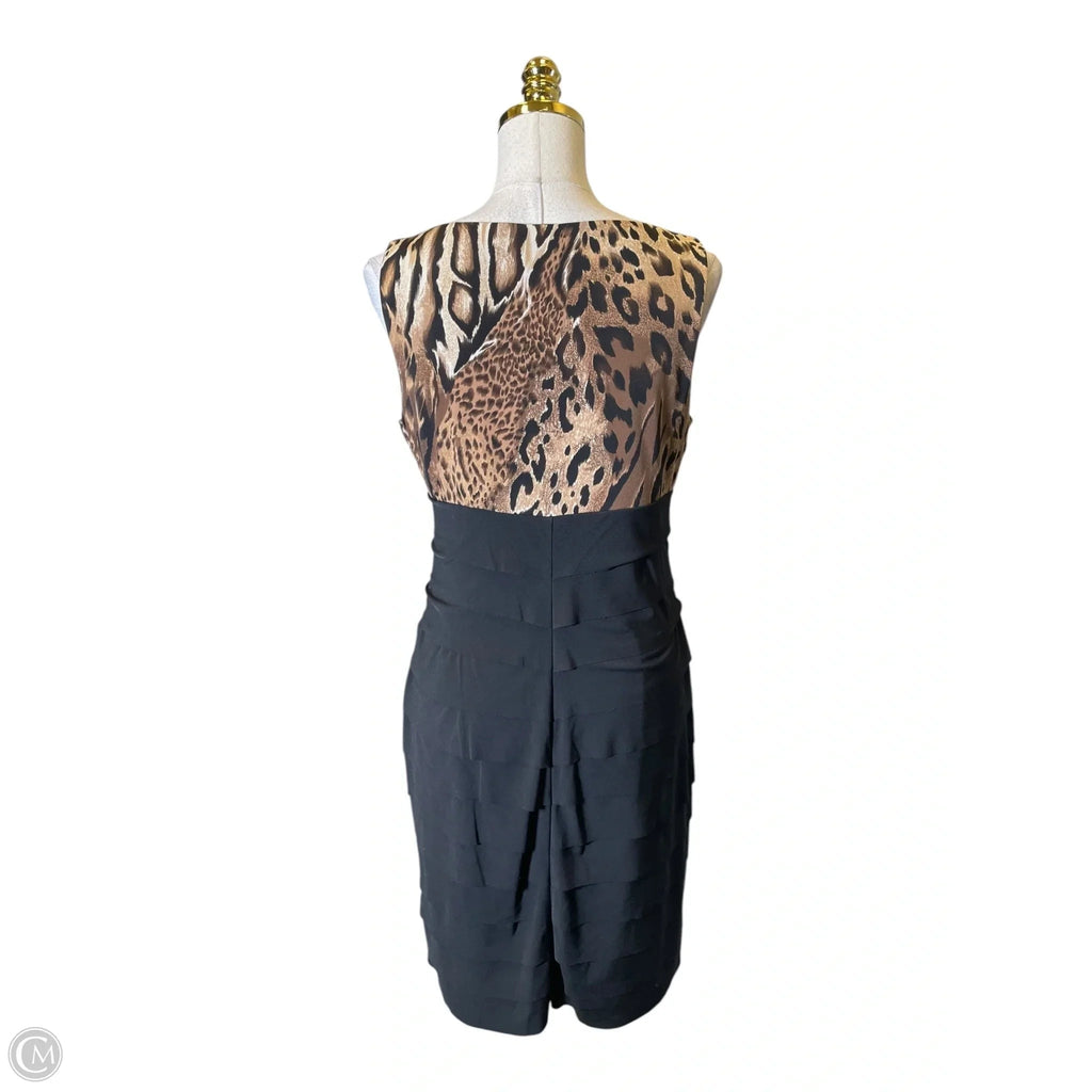Dress Party Midi By Studio 1 In Black & Cream, Size: 10