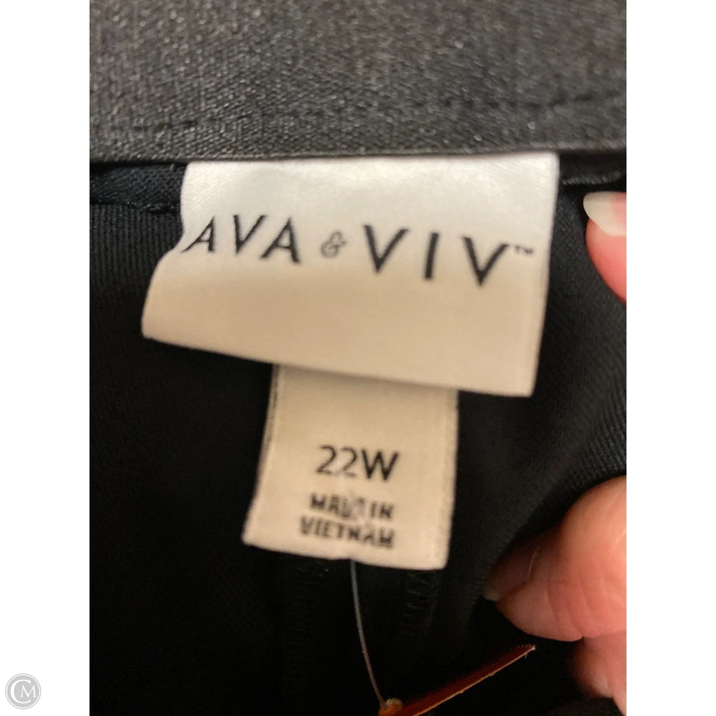Pants Dress By Ava & Viv In Black, Size: 22