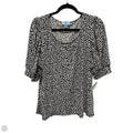 Top Short Sleeve By Cece In Black & White, Size: Xl