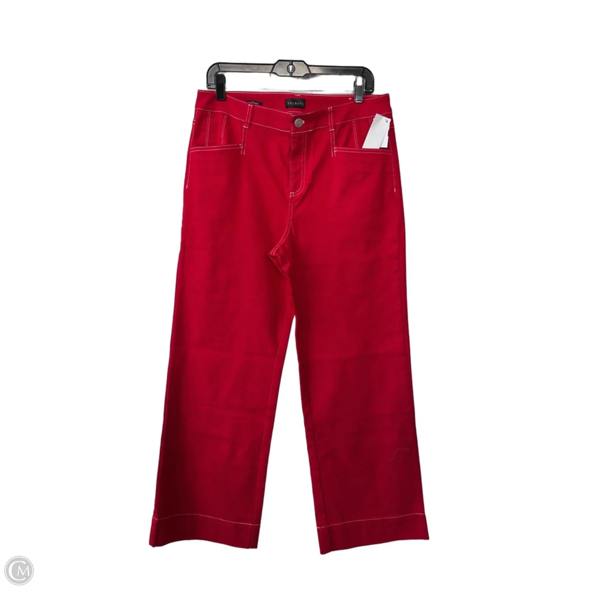 Jeans Straight By Talbots In Red Denim, Size: 10