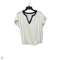 Top Short Sleeve By Banana Republic In White, Size: L