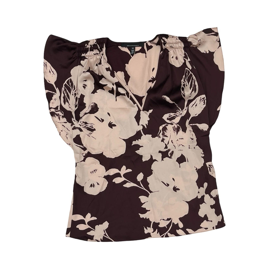 Blouse Ss By White House Black Market In Floral Print, Size:Xs