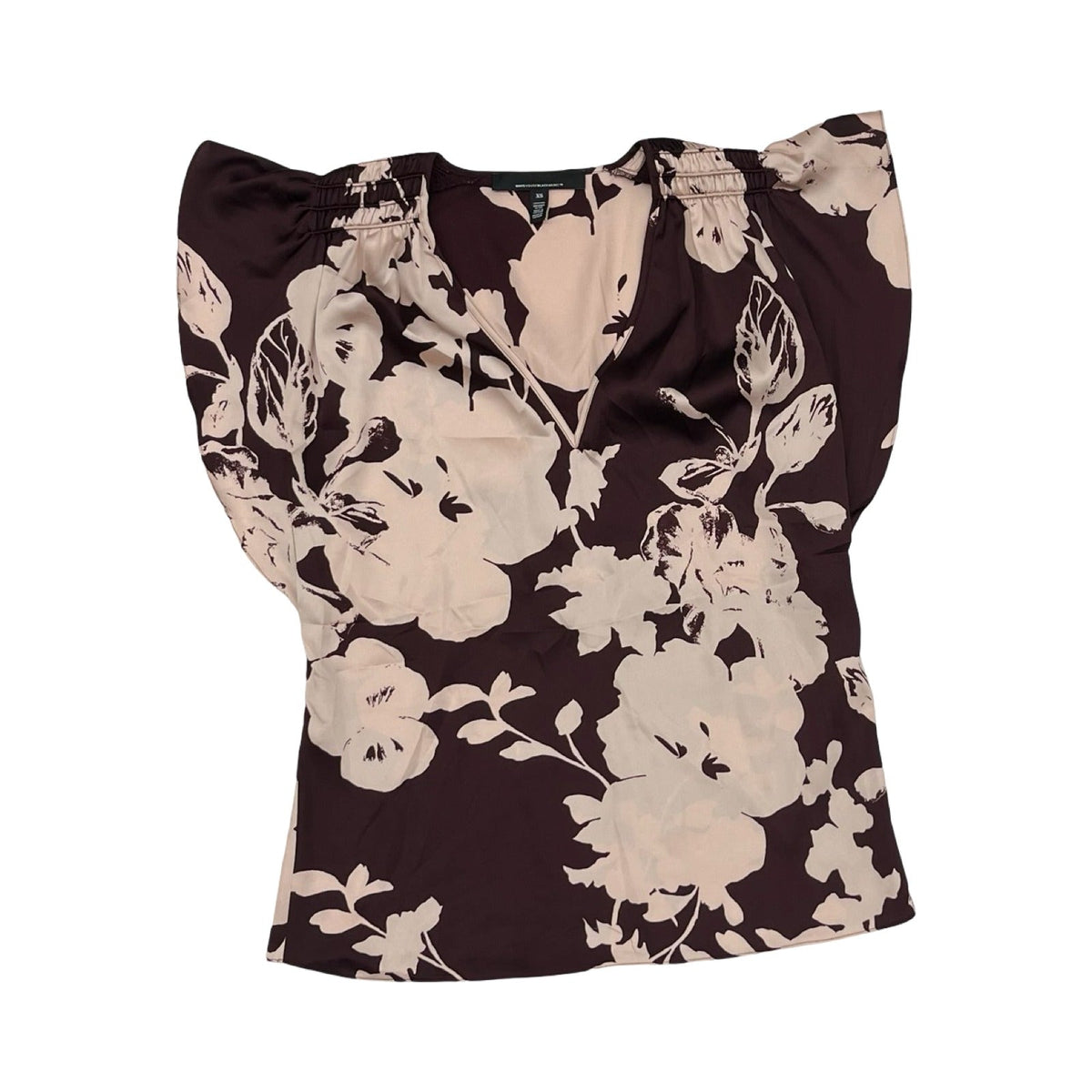Blouse Ss By White House Black Market In Floral Print, Size:Xs