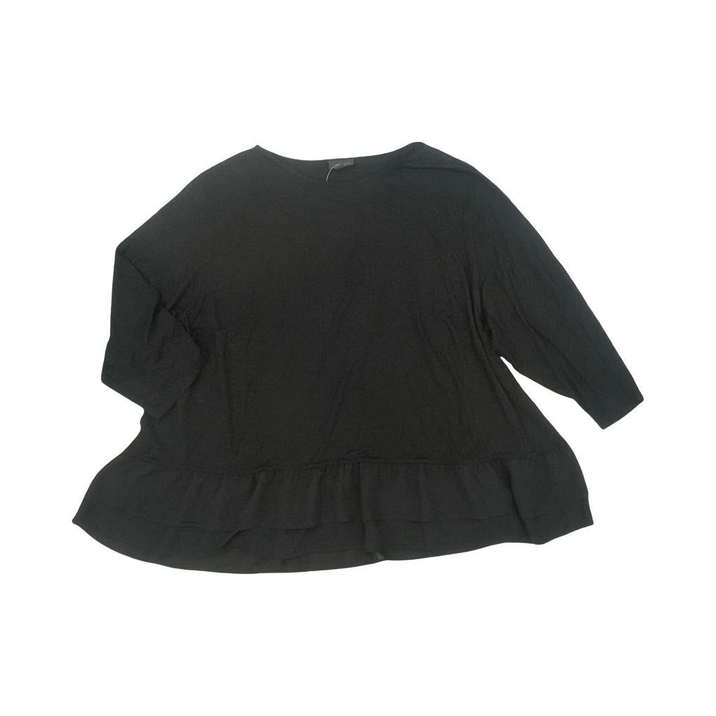 Blouse 3/4 Sleeve By J. Jill In Black, Size:4X