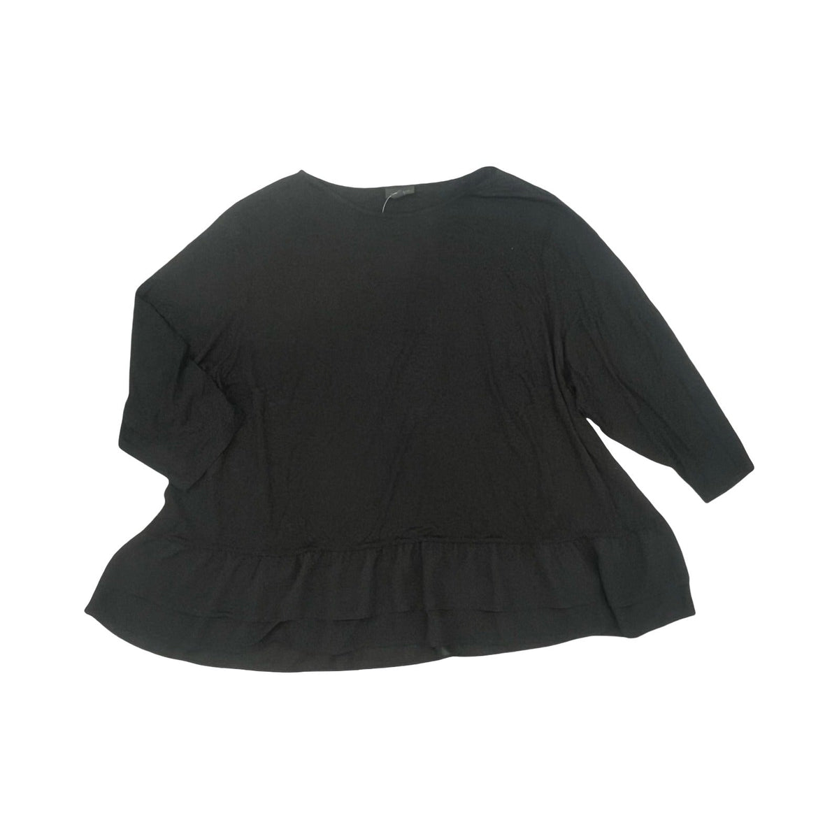 Blouse 3/4 Sleeve By J. Jill In Black, Size:4X