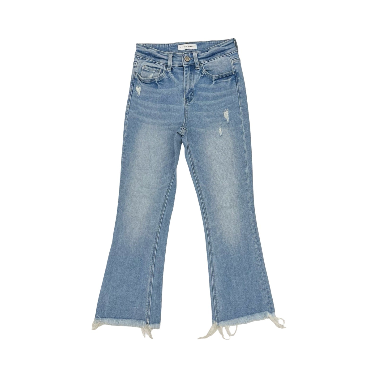 Jeans Cropped By Flying Monkey In Blue Denim, Size:0