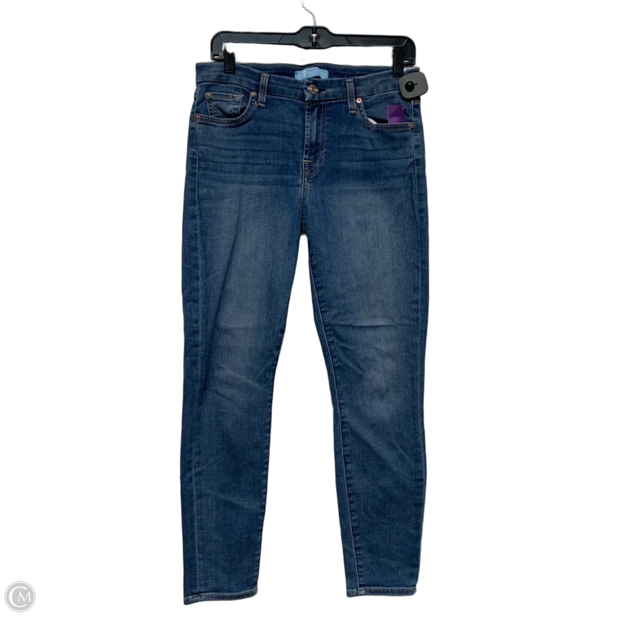 Jeans Jeggings By 7 For All Mankind In Blue Denim, Size: 10