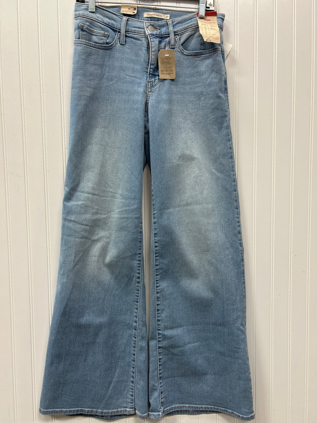 Jeans Wide Leg By Levis In Blue Denim, Size:4 NWT