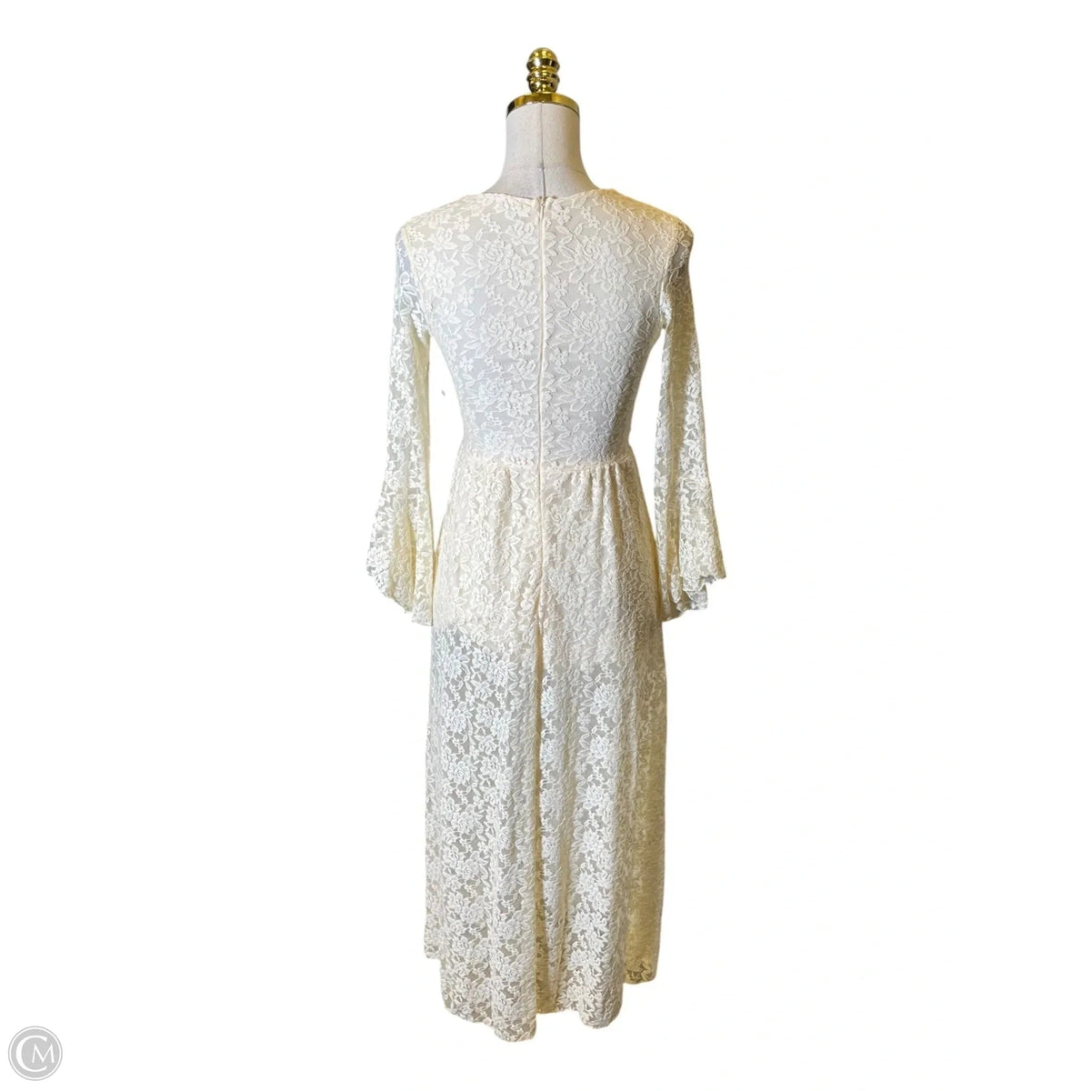 Dress Casual Midi By Clothes Mentor In Beige, Size: S