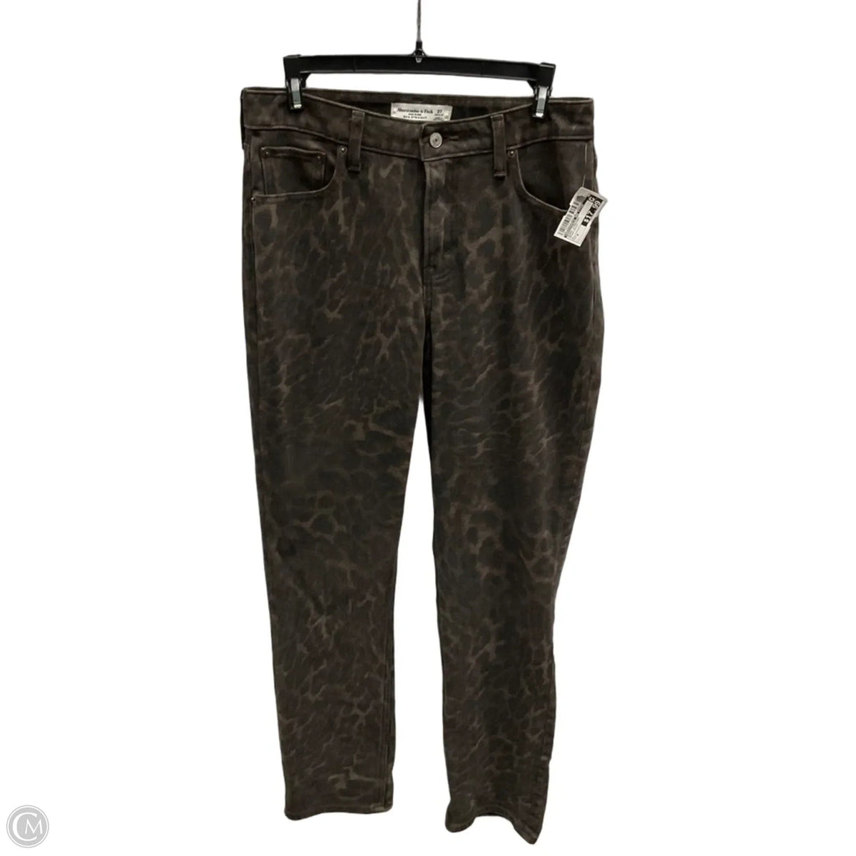 Jeans Straight By Abercrombie And Fitch In Brown Denim, Size: 4