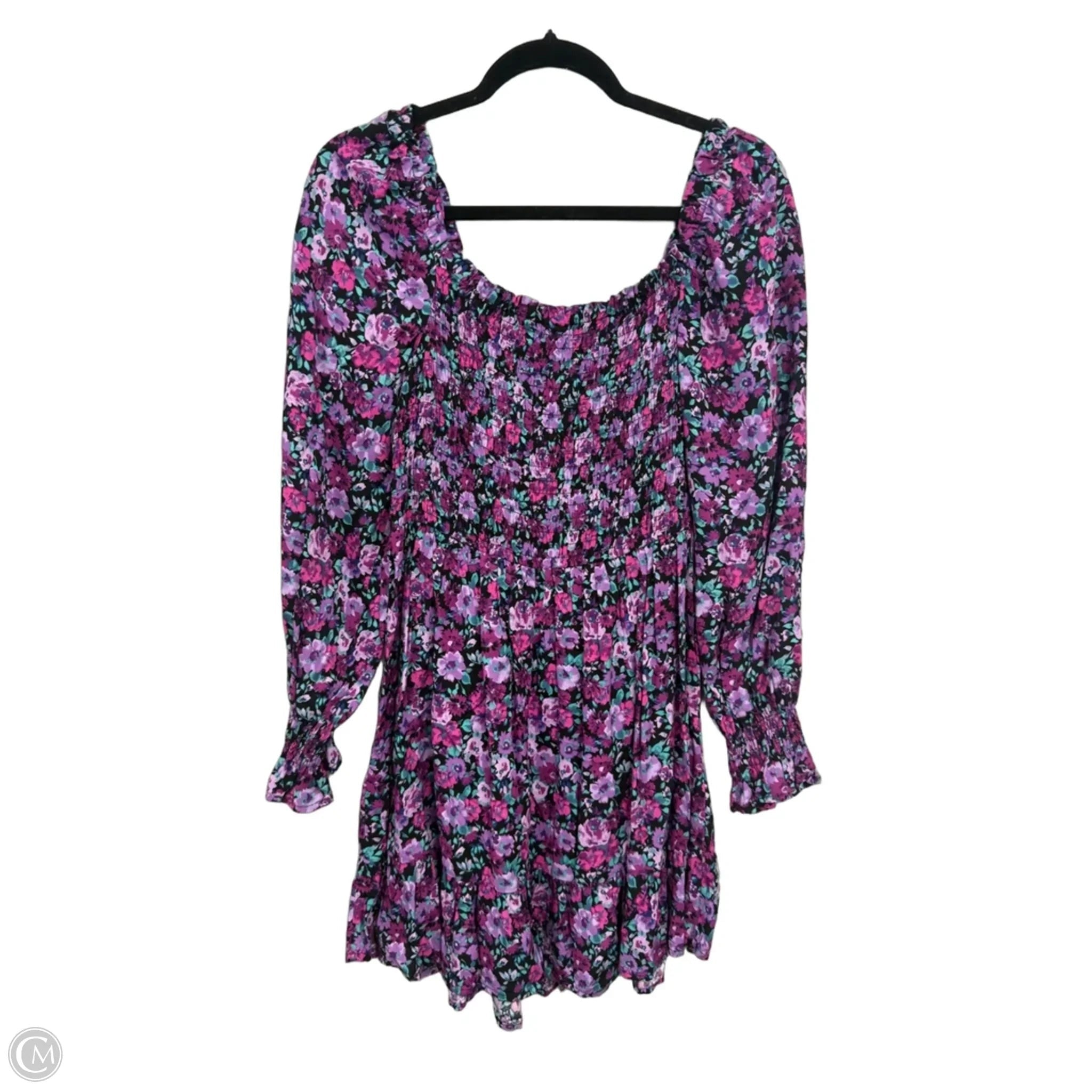 Dress Casual Short By Wild Fable In Black & Purple, Size: M