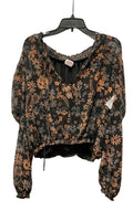 Top Long Sleeve By Free People In Black & Brown, Size: M