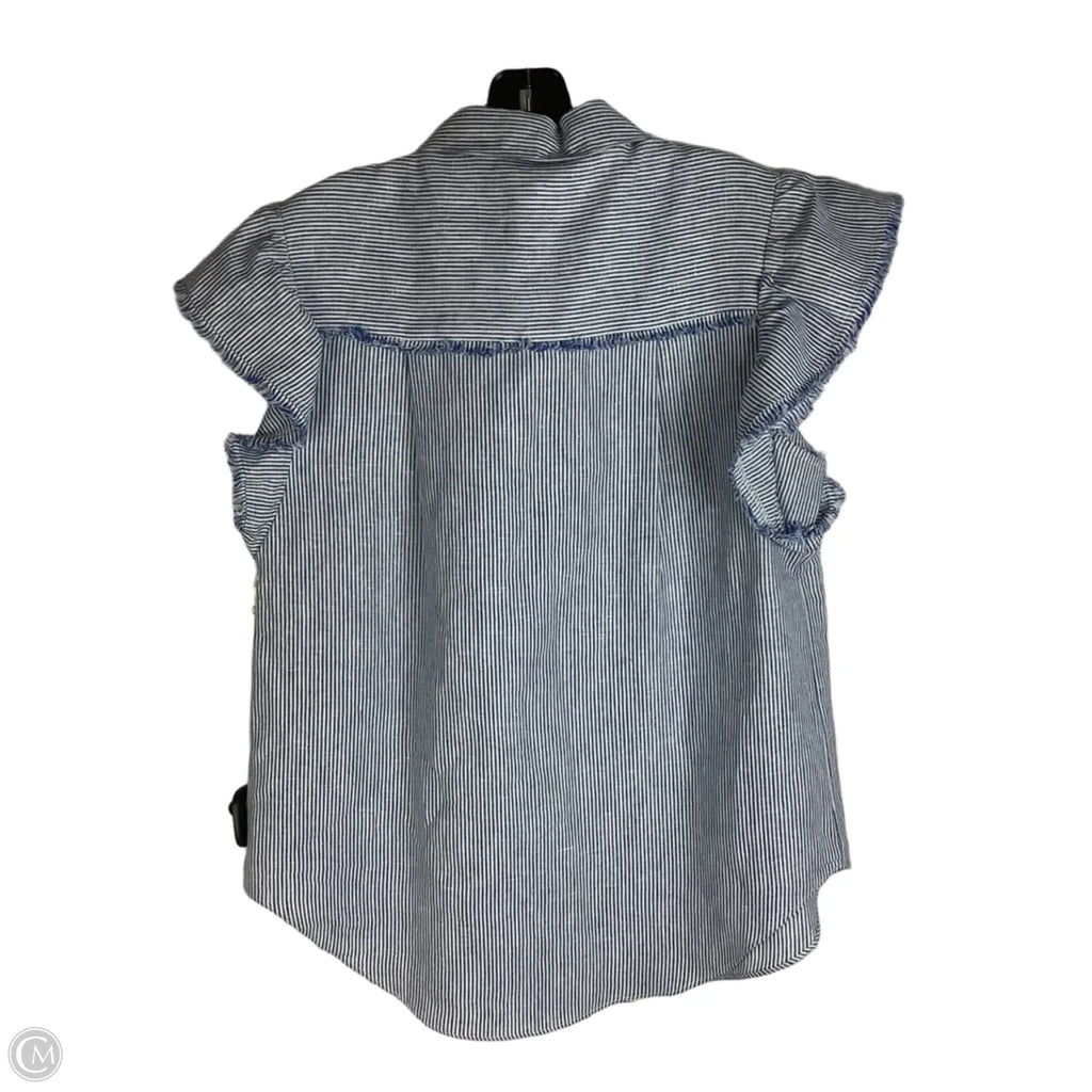 Top Short Sleeve By Cmc In Striped Pattern, Size: L