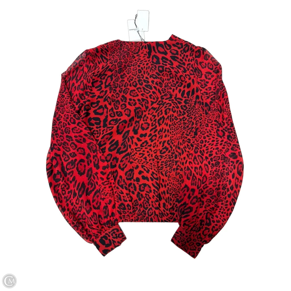 New! Top Long Sleeve By Generation Love In Animal Print, Size: XS