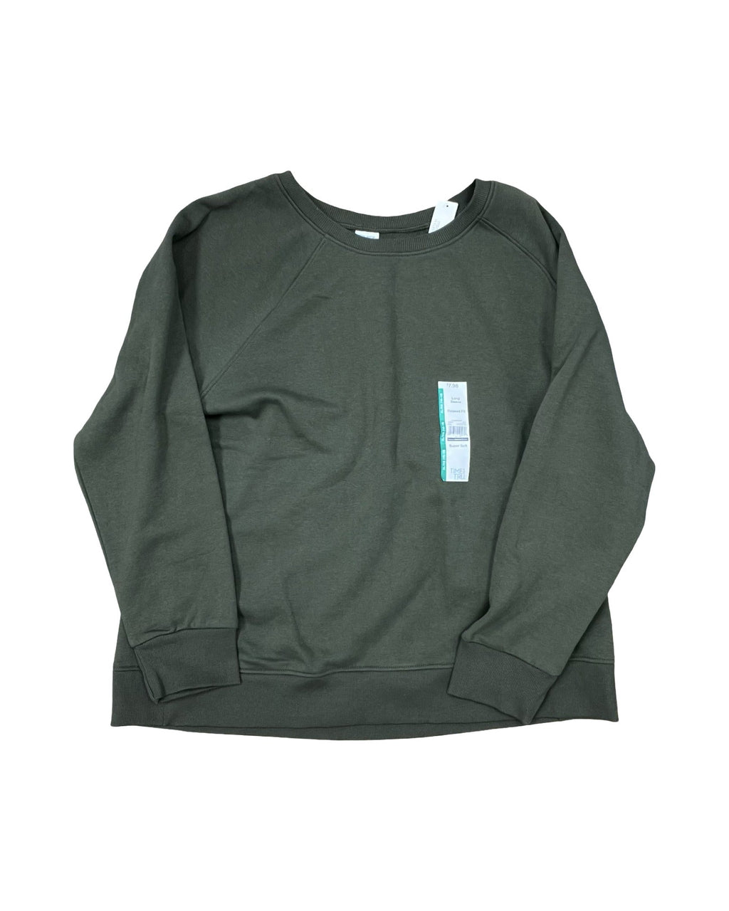 Sweatshirt Crewneck By Time And Tru In Green, Size:Xl