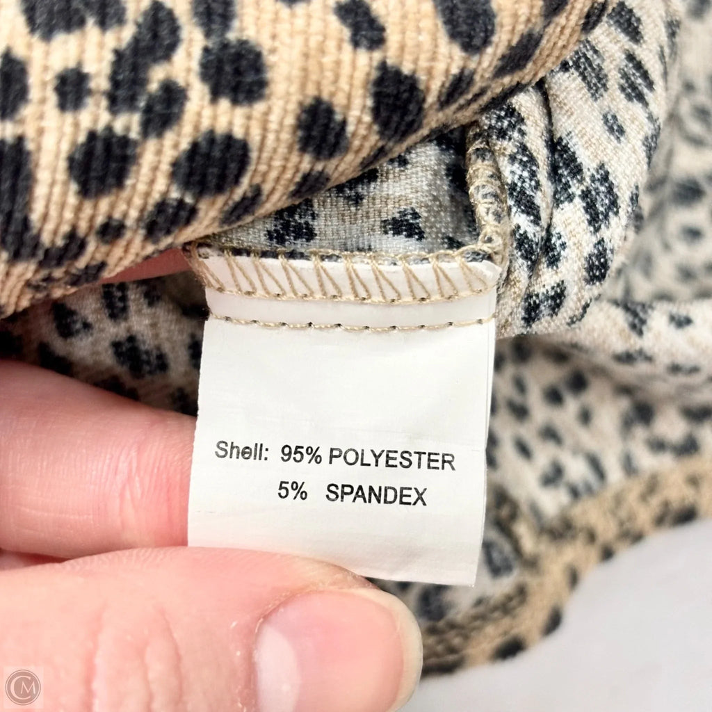 Jacket Shirt By SM Wardrobe In Animal Print, Size: M