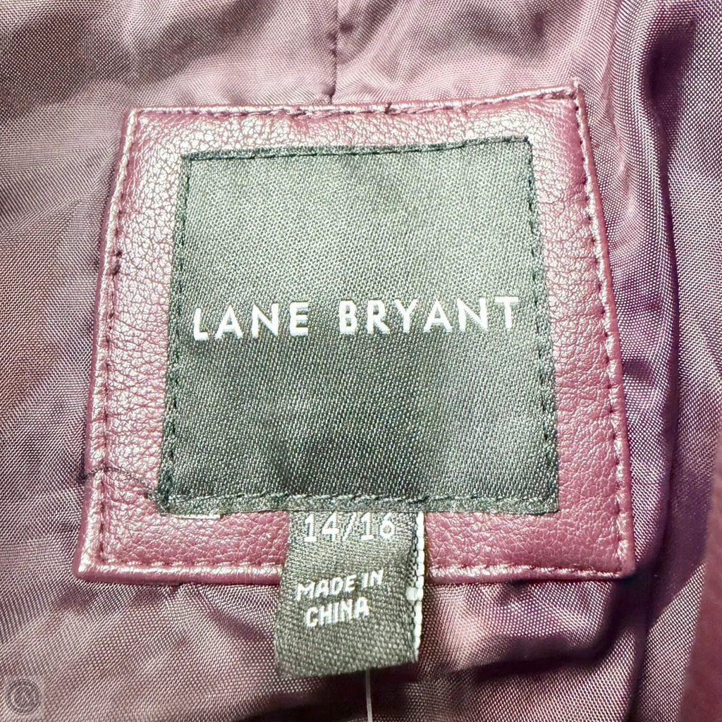 Jacket Moto By Lane Bryant In Purple, Size: Xl