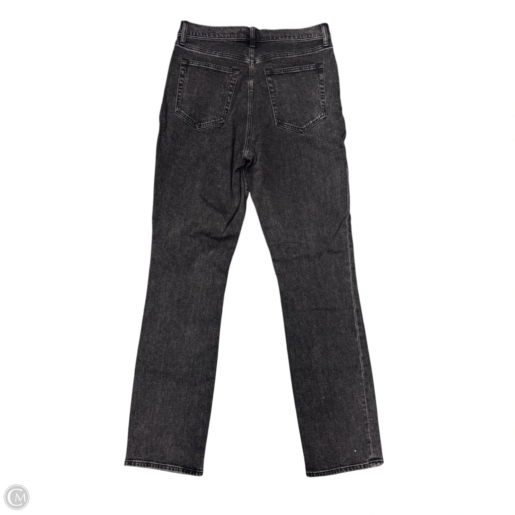 Jeans Straight By Abercrombie And Fitch In Black Denim, Size: 8