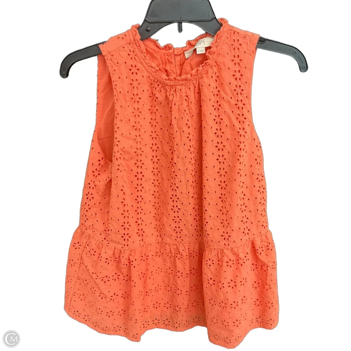 Top Sleeveless By Loft In Orange, Size: M