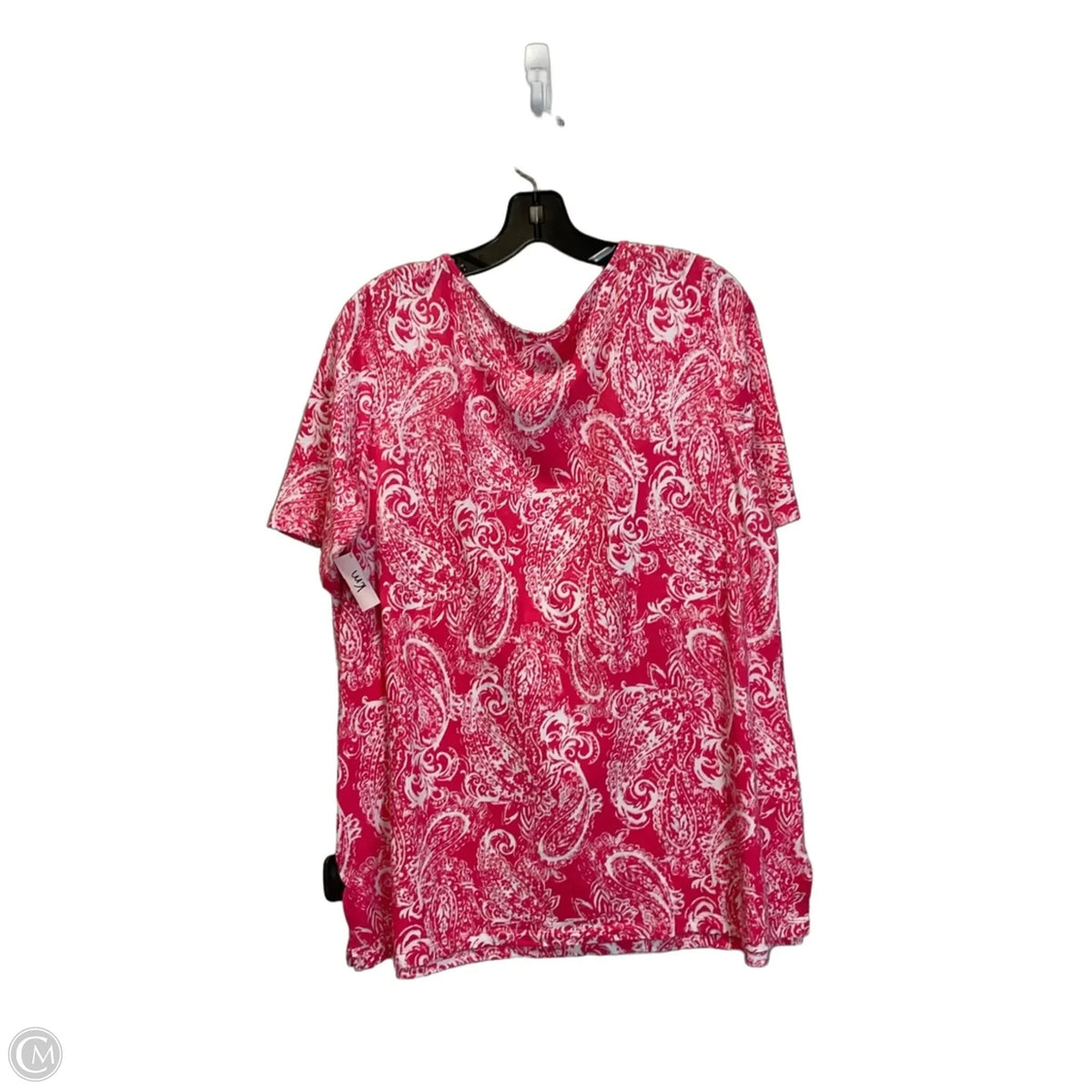 Top Short Sleeve By Kim Rogers In Pink, Size: L