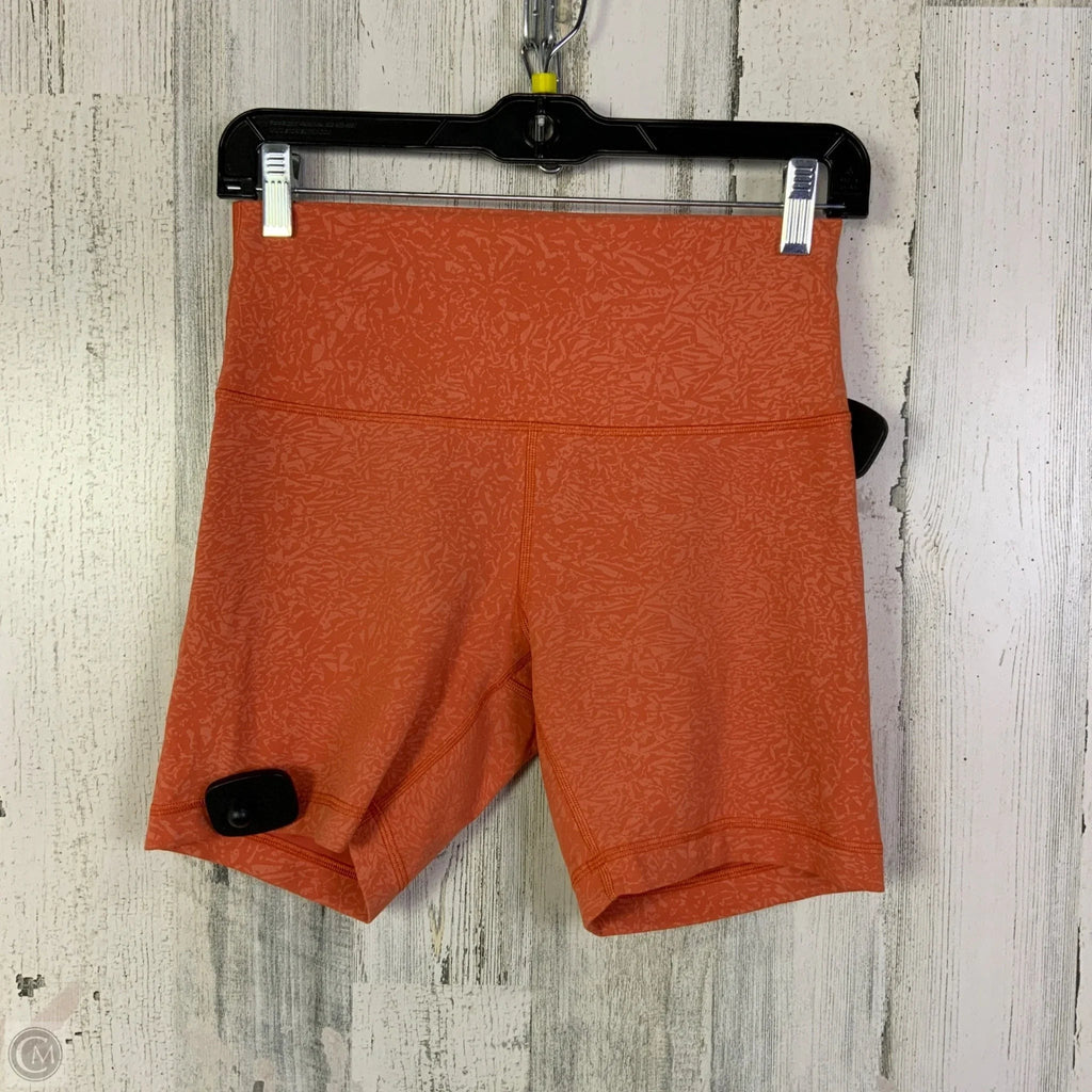 Athletic Shorts By Lululemon In Orange, Size: 8