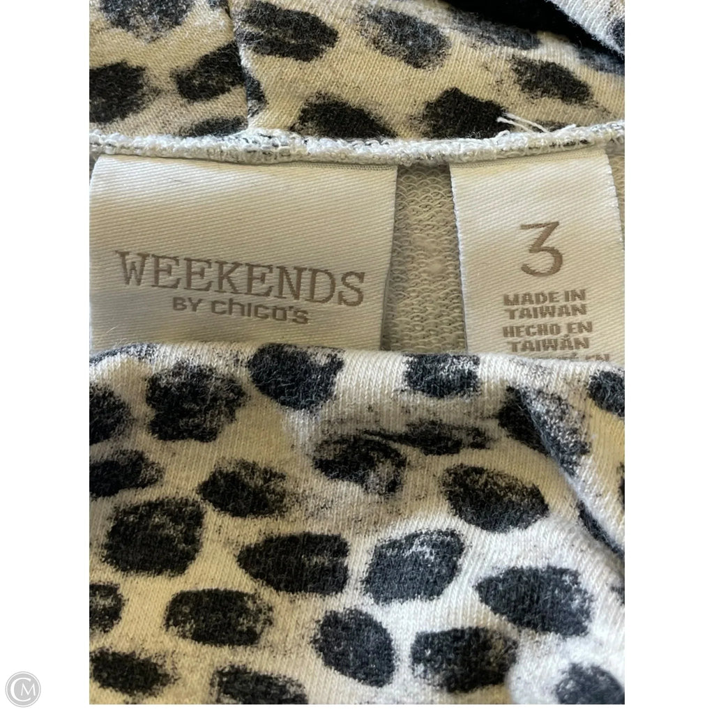 Sweater By Chicos In Black & Cream, Size: Xl